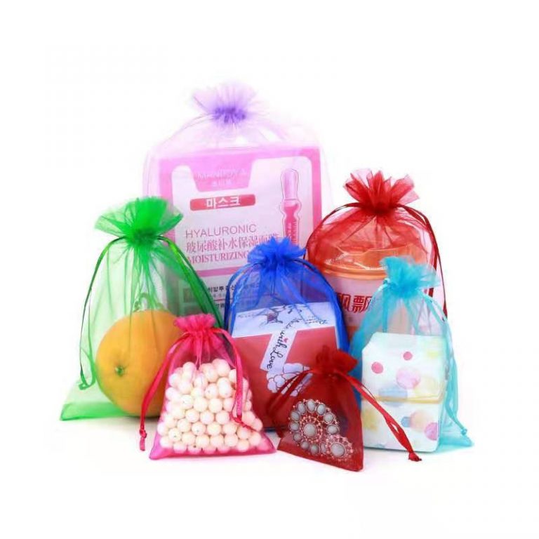 Small Sheer Drawstring Gift Bags 3x4 Organza Bags
