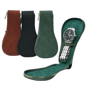 Portable PU Leather Watch storage bag case for men and women